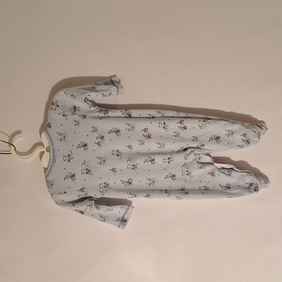 Rare!Kissy Kissy 6-9 Month Baby Boy Blue Footed Onsie Knights and Horses Softest - Picture 5 of 9